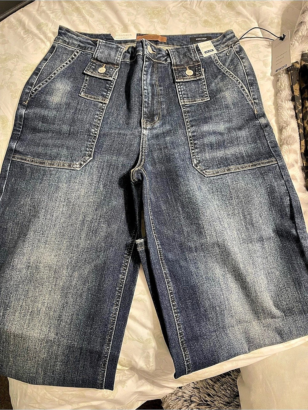 Judy Blue Denim Trouser Crops NWT